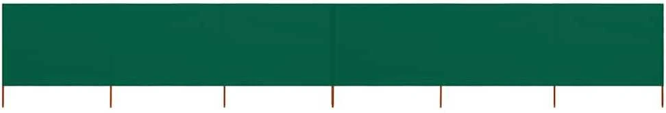 Uždanga nuo vėjo, žalia, 800x120cm, audinys, 6 plokštės