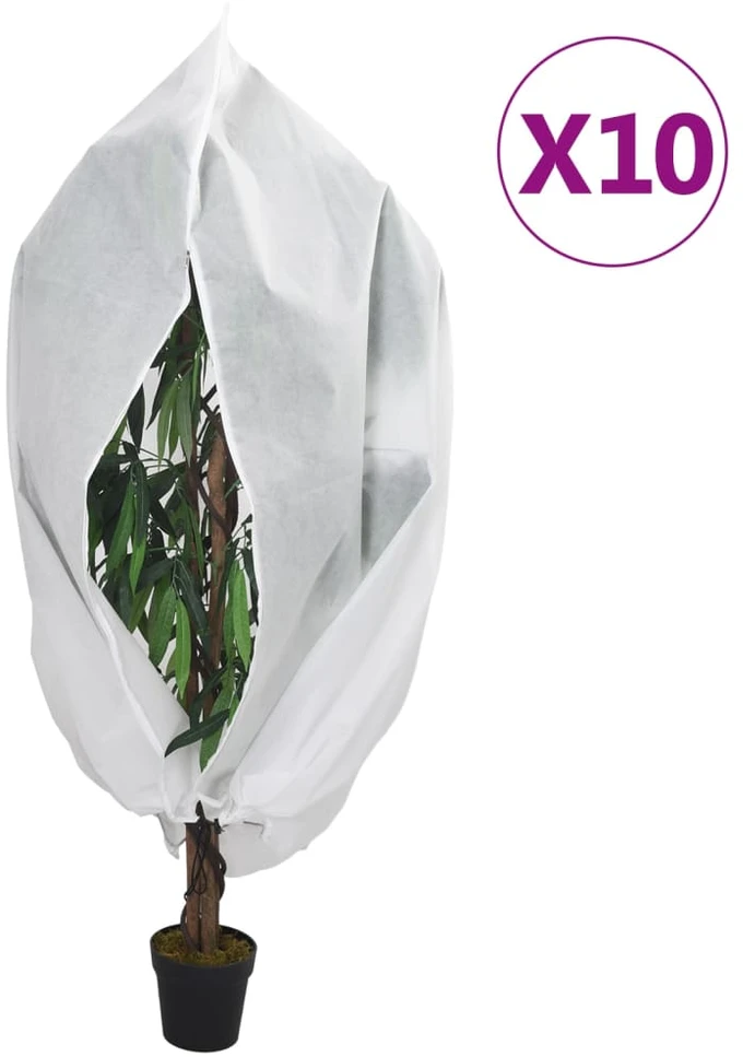 Uždangalai augalams su užtrauktukais, 10vnt., 1,2x1,8 m, 70g/m²