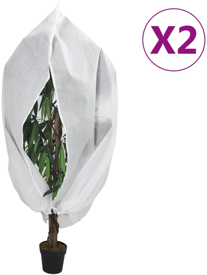 Uždangalai augalams su užtrauktukais, 2vnt., 1,55x1,55m, 70g/m²