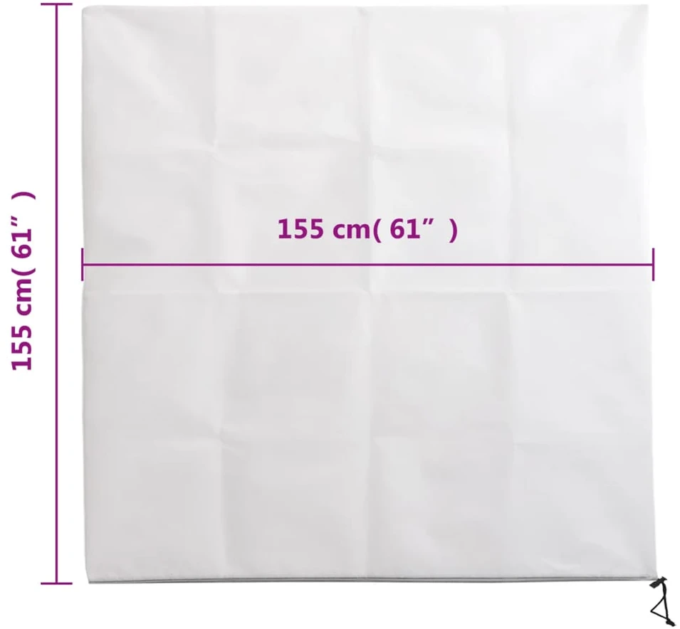 Uždangalai augalams su užtrauktukais, 2vnt., 1,55x1,55m, 70g/m²