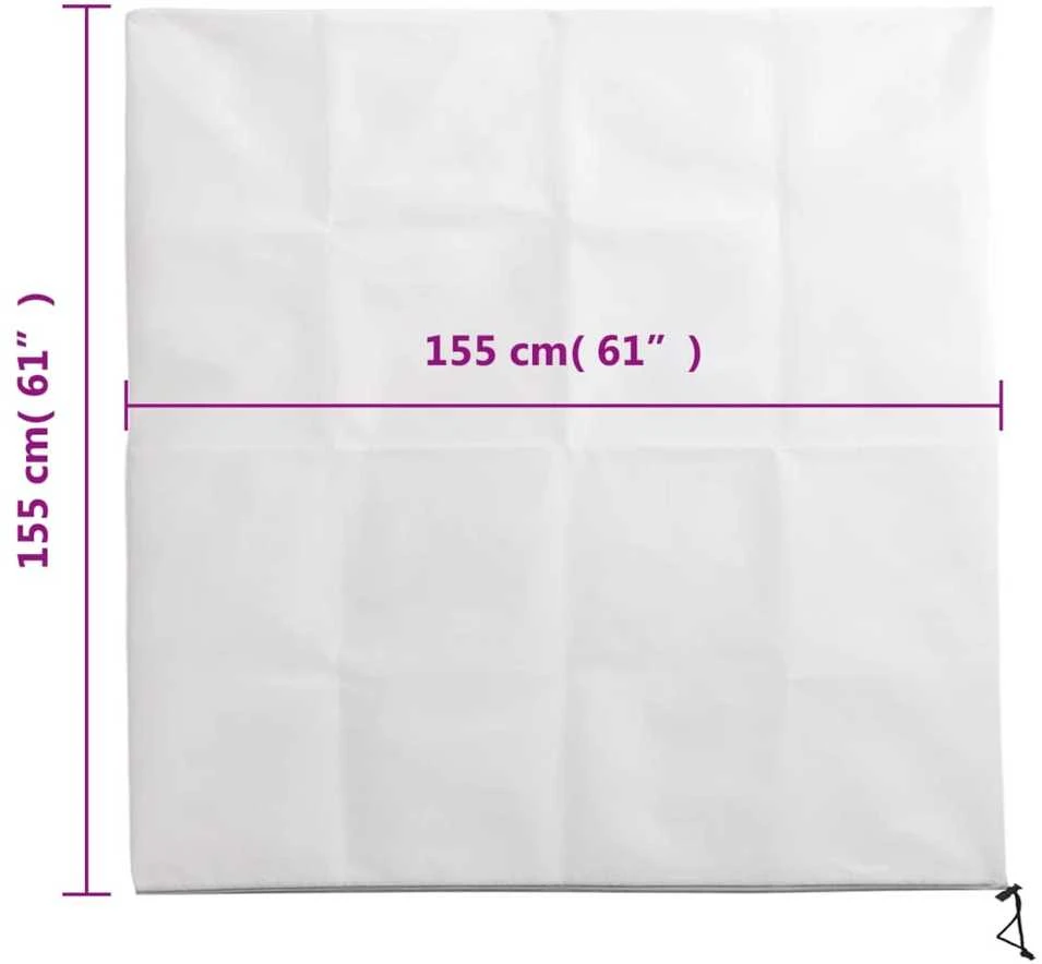 Uždangalai augalams su užtrauktukais, 2vnt., 1,55x1,55m, 70g/m²