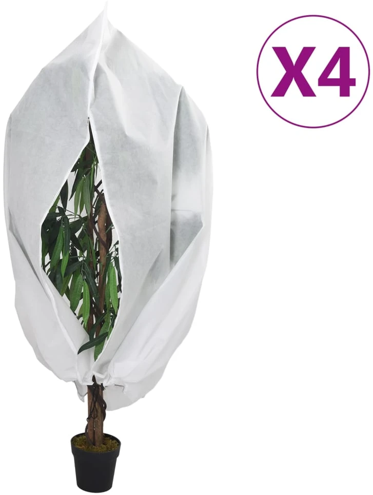 Uždangalai augalams su užtrauktukais, 4vnt., 1x1,55m, 70g/m²
