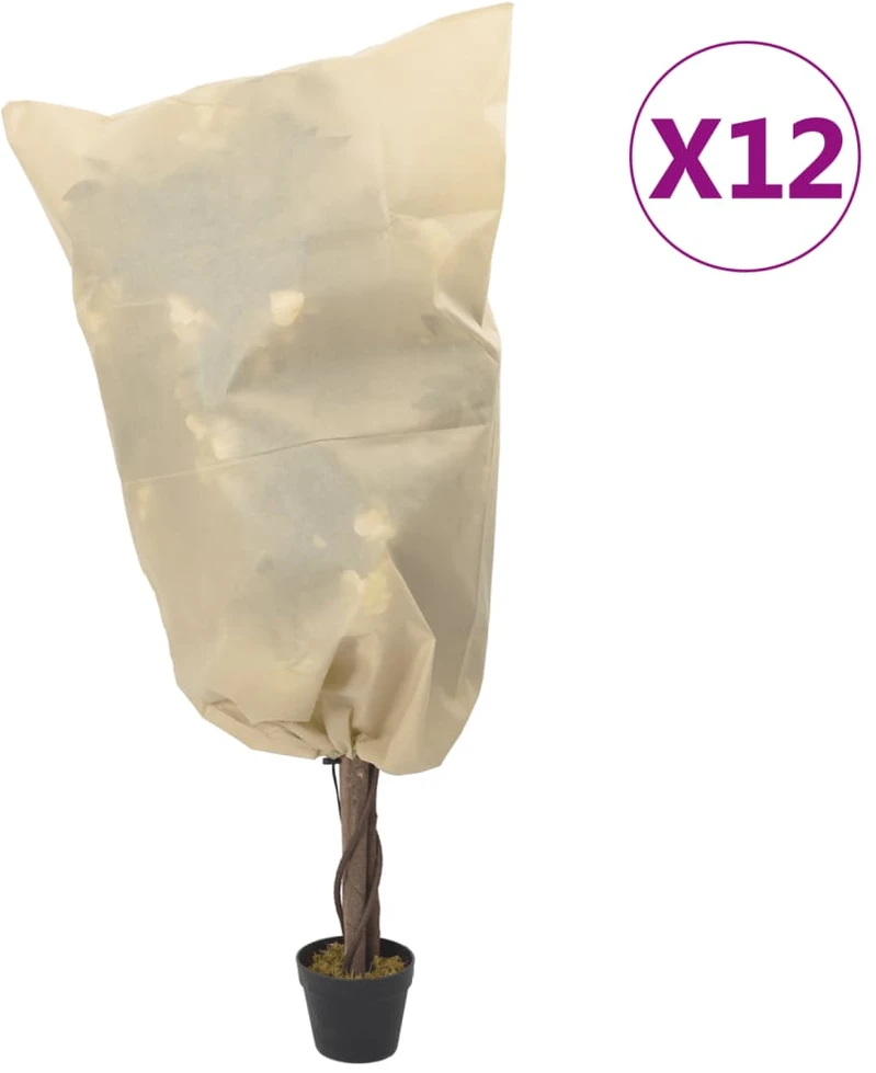 Uždangalai augalams su virvutėmis, 12vnt., 0,8x1m, 70g/m²