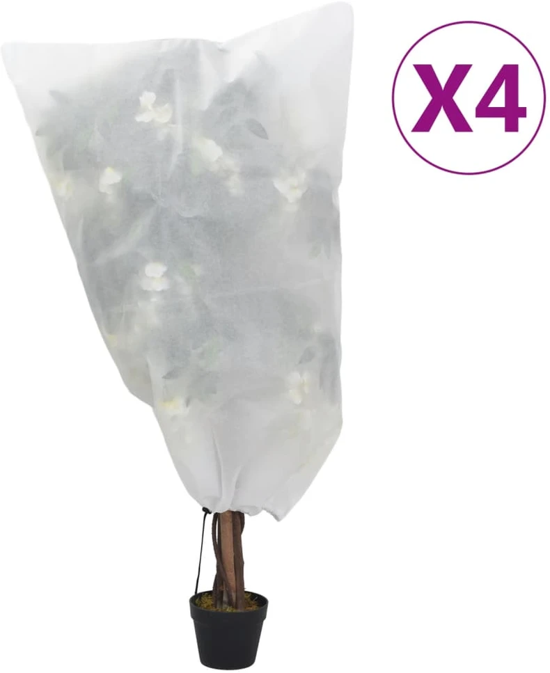 Uždangalai augalams su virvutėmis, 4vnt., 0,8x0,8m, 70g/m²