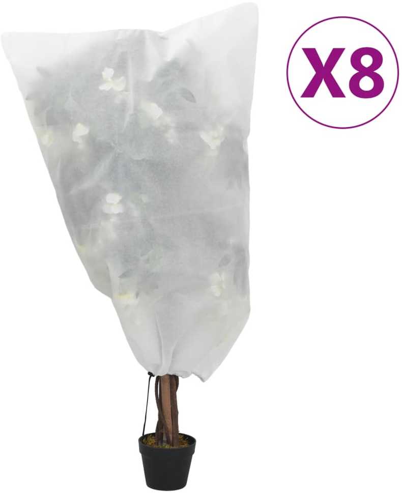 Uždangalai augalams su virvutėmis, 8vnt., 0,8x1,2m, 70g/m²
