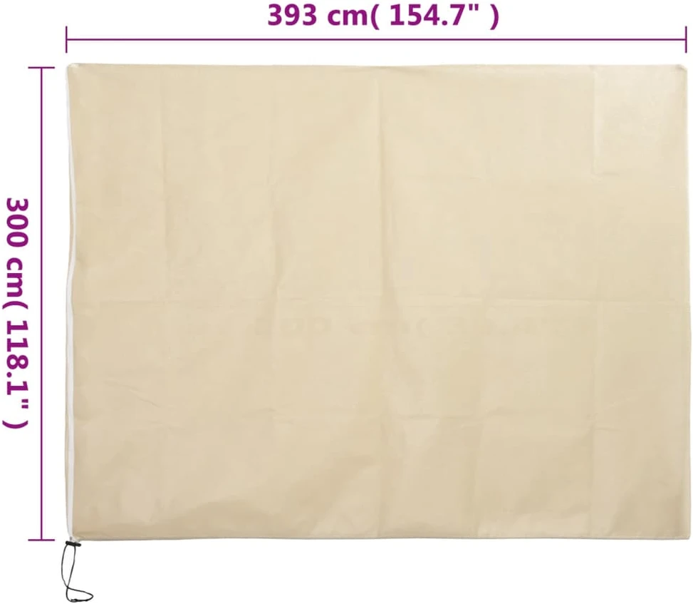 Uždangalas augalams su užtrauktuku, 3,93x3m, 70g/m²