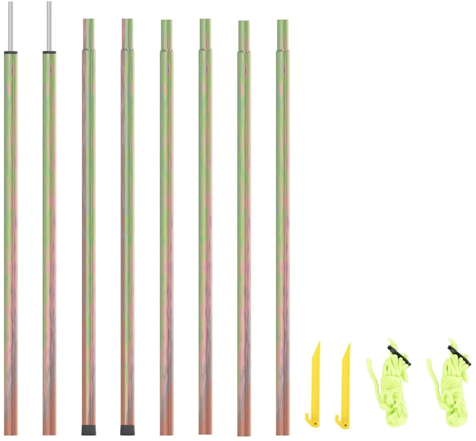 Uždangos nuo saulės stulpai, 2vnt., 250cm, plienas