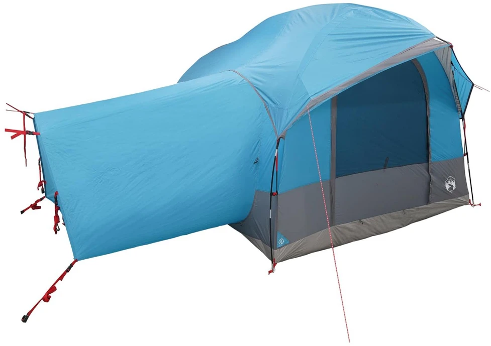 Užpakalinė palapinė su lietaus skydu, atspari vandeniui Mėlyna