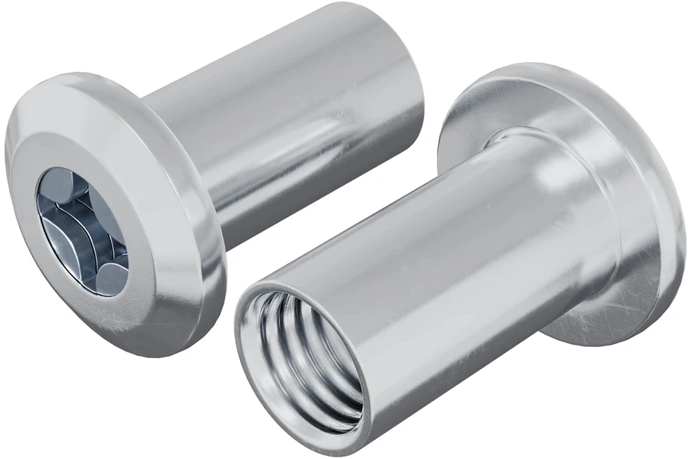 Užrakto veržlė 2 vnt. Nikelio M6 x 15 mm Plienas