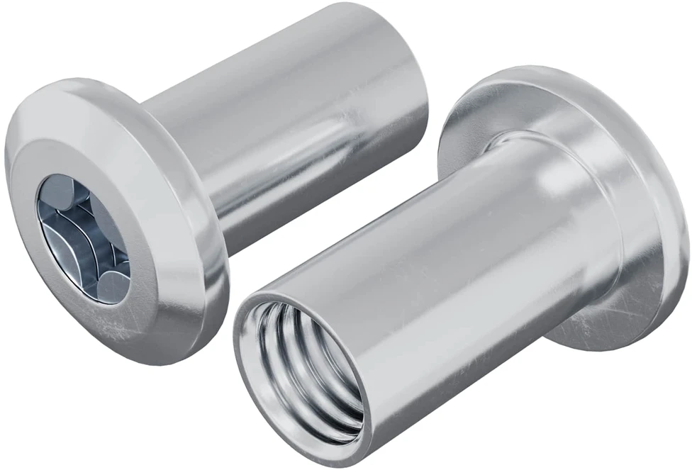 Užrakto veržlė 2 vnt. Nikelio M6 x 25 mm Plienas