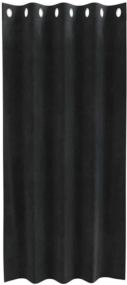 Užuolaidos 2 vnt. Juoda 140 x 175 cm Aksomas