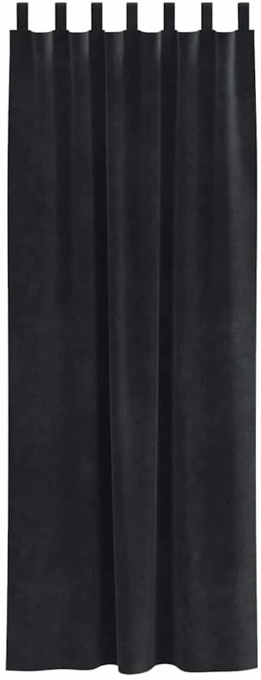 Užuolaidos 2 vnt. Juoda 140 x 245 cm Aksomas