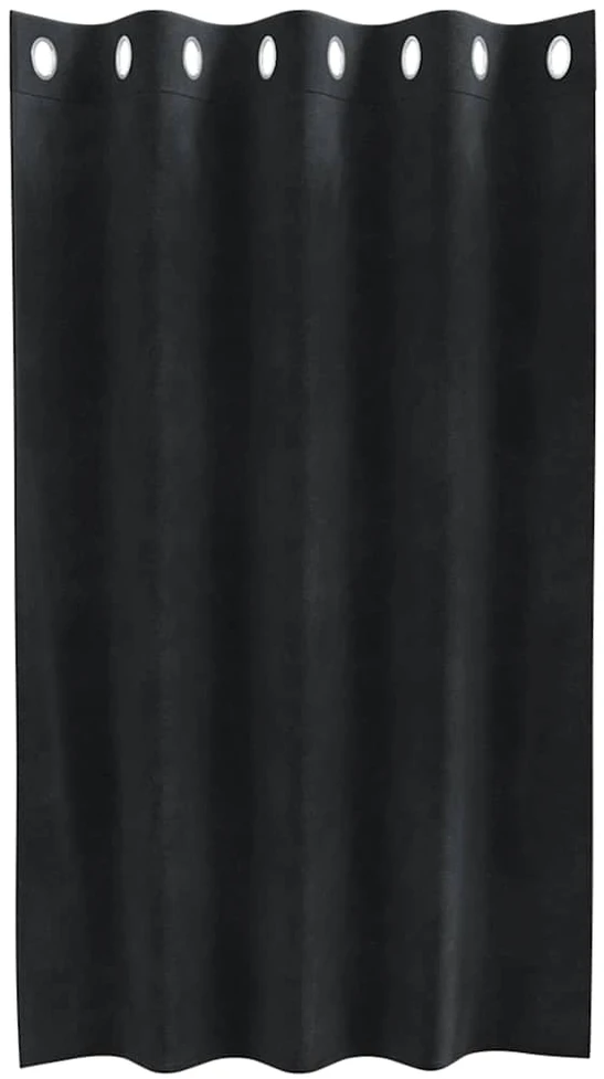 Užuolaidos 2 vnt. Juoda 140 x 140 cm Aksomas