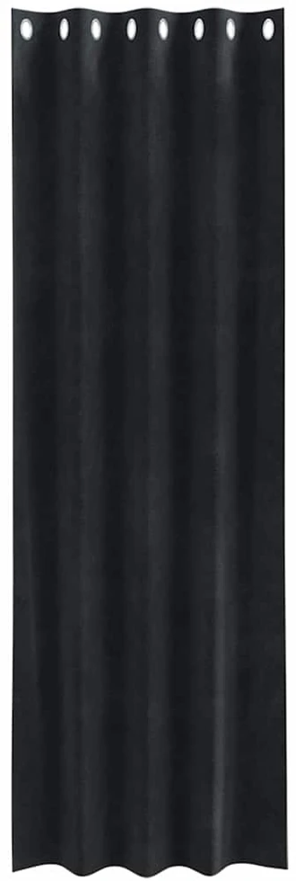 Užuolaidos 2 vnt. Juoda 140 x 225 cm Aksomas