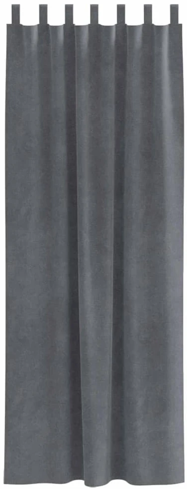 Užuolaidos 2 vnt. Šviesiai pilka 140 x 245 cm Aksomas