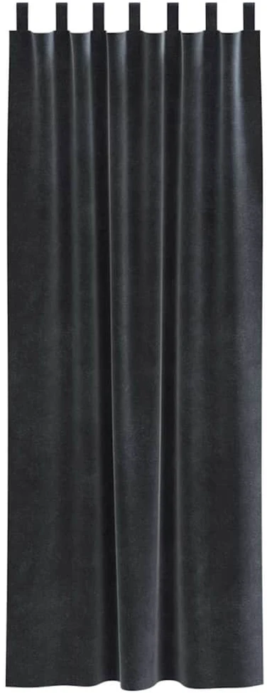 Užuolaidos 2 vnt. Tamsiai pilka 140 x 245 cm Aksomas