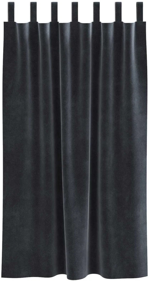Užuolaidos 2 vnt. Tamsiai pilka 140 x 175 cm Aksomas