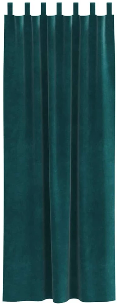 Užuolaidos 2 vnt. Tamsiai žalia 140 x 225 cm Aksomas