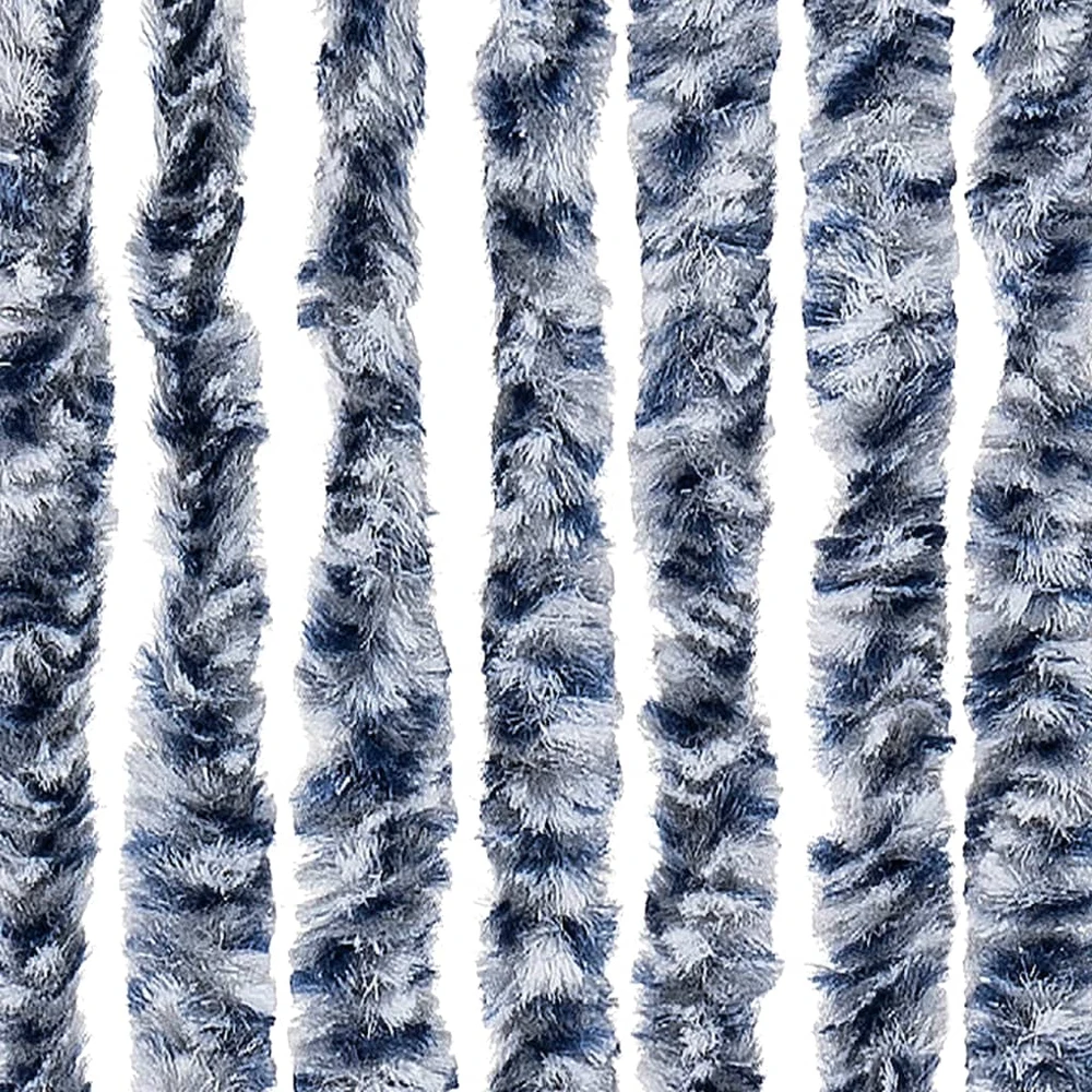 Užuolaida nuo musių, mėlyna ir balta, 100x200cm šenilis