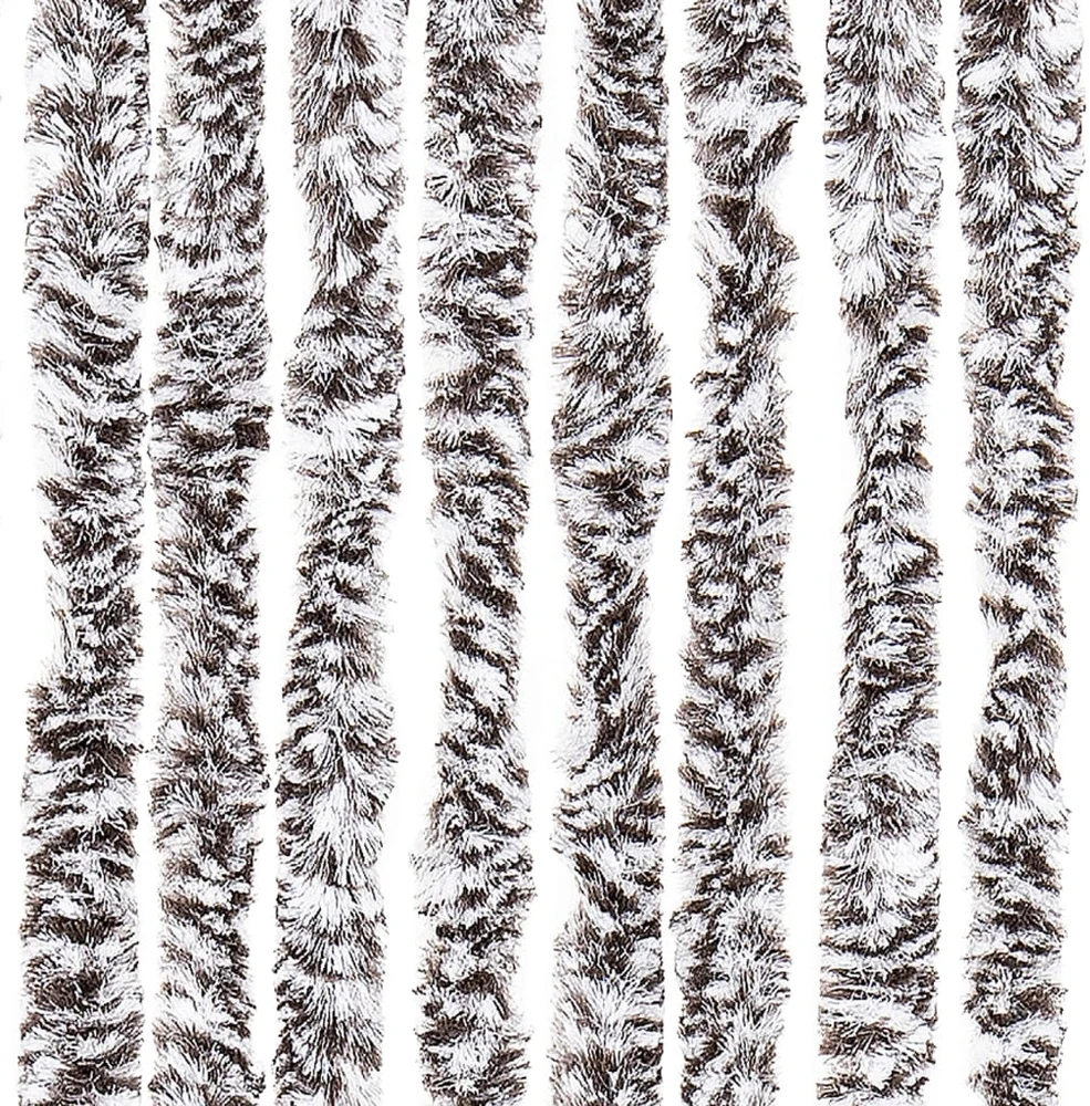 Užuolaida nuo musių, ruda ir smėlio, 100x200cm šenilis