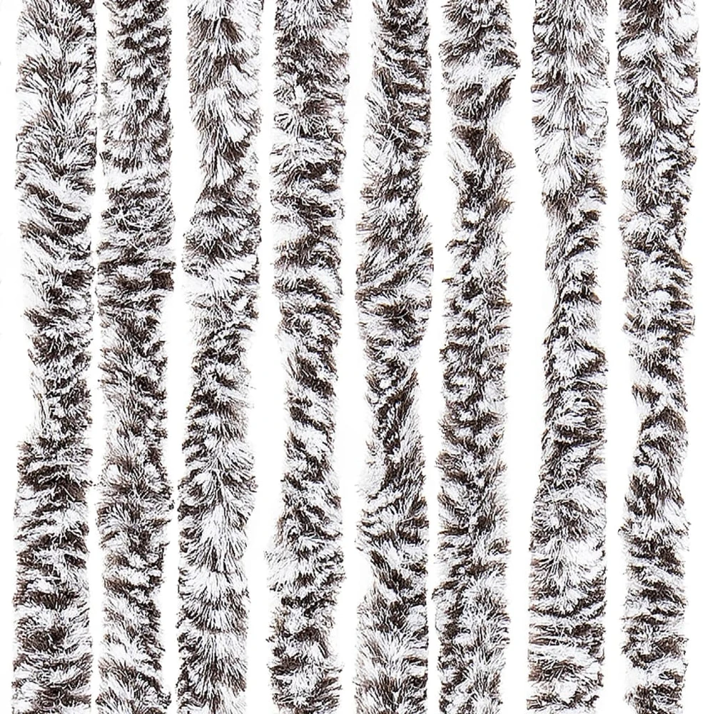 Užuolaida nuo musių, ruda ir smėlio, 100x230cm šenilis