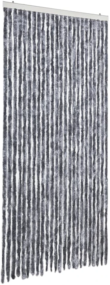 Užuolaida nuo musių, sidabrinės spalvos, 100x200cm, šenilis