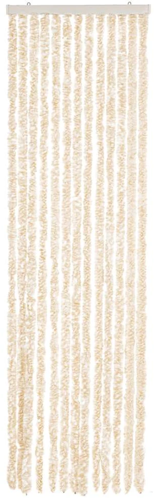 Užuolaida nuo musių, smėlio/baltos spalvos, 56x200cm šenilis