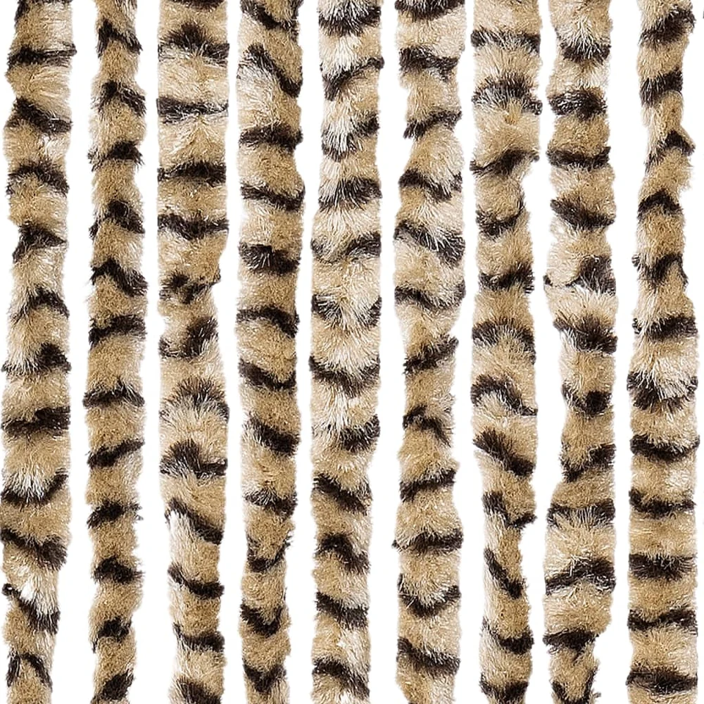 Užuolaida nuo musių, smėlio ir ruda, 100x230cm, šenilis