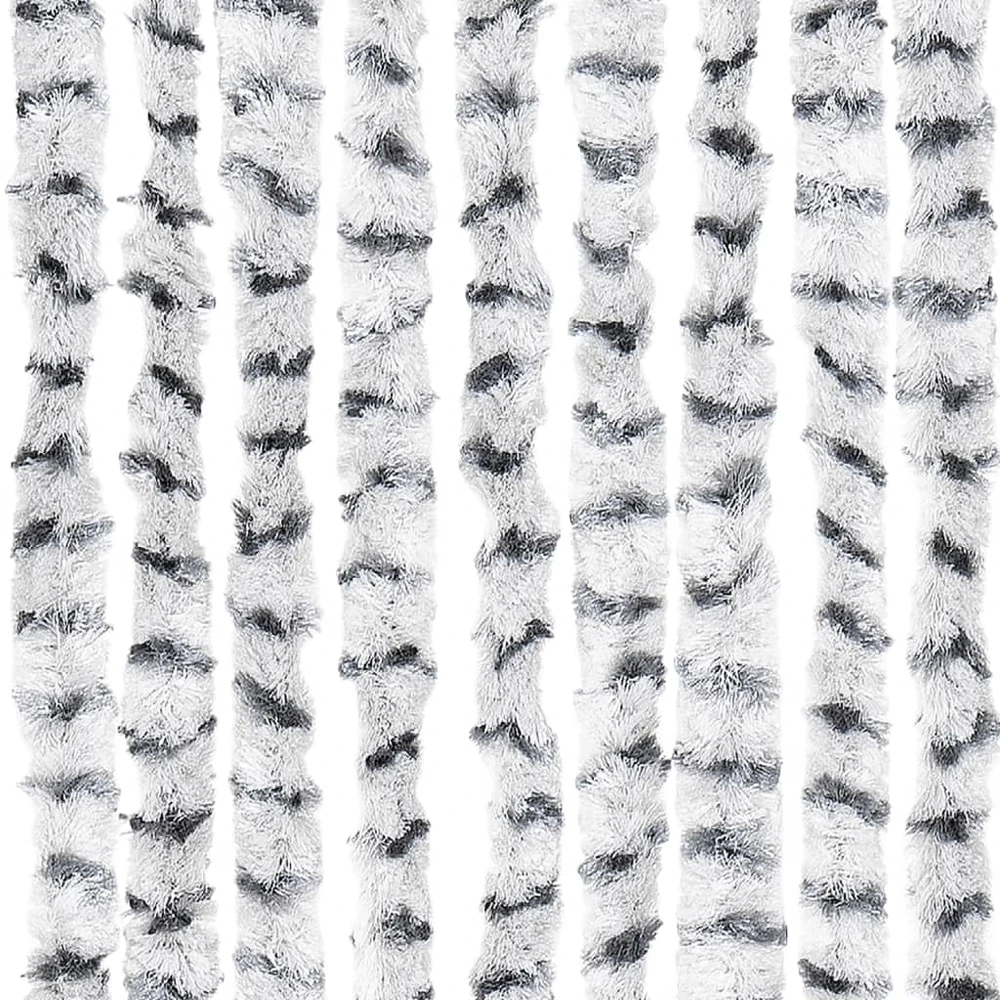 Užuolaida nuo musių, šviesiai/tamsiai pilka, 100x230cm, šenilis
