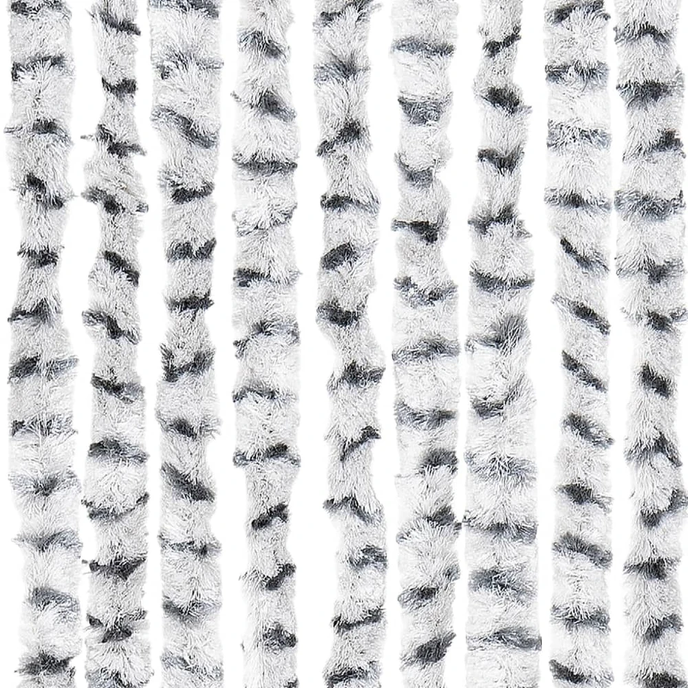 Užuolaida nuo musių, šviesiai/tamsiai pilka, 90x200cm, šenilis