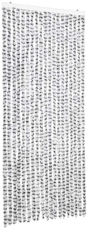 Užuolaida nuo musių, šviesiai/tamsiai pilka, 56x200cm, šenilis
