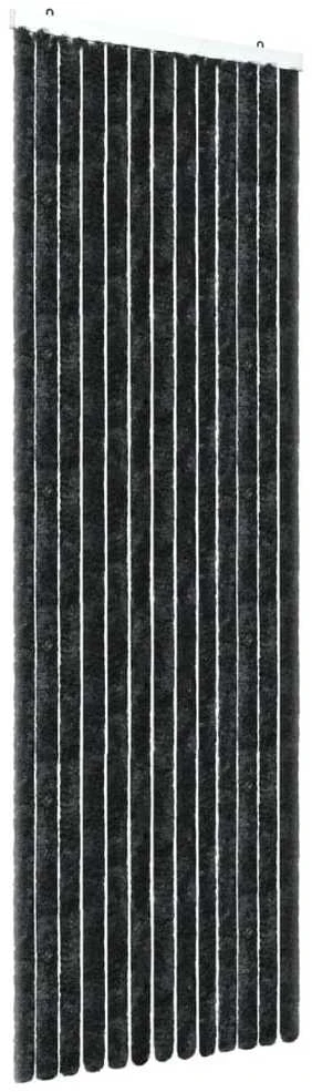 Užuolaida nuo vabzdžių, antracito spalvos, 90x200cm, šenilis