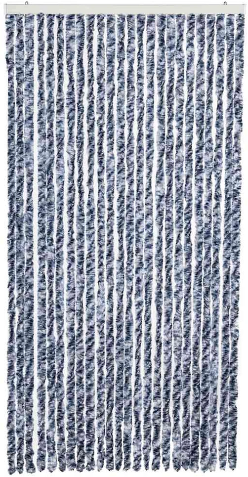 Užuolaida nuo vabzdžių, balta ir sidabrinė, 100x220 cm, šenilis