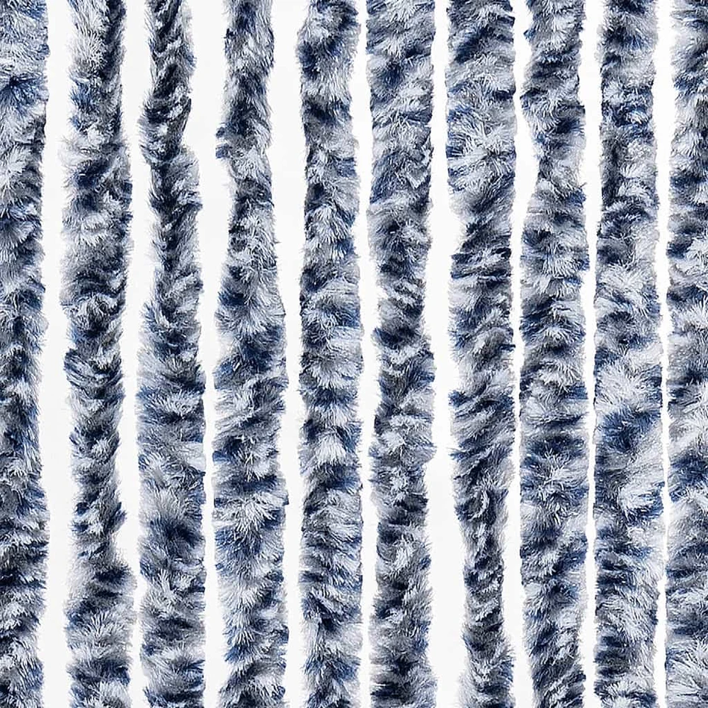 Užuolaida nuo vabzdžių, balta ir sidabrinė, 90x220 cm, šenilis