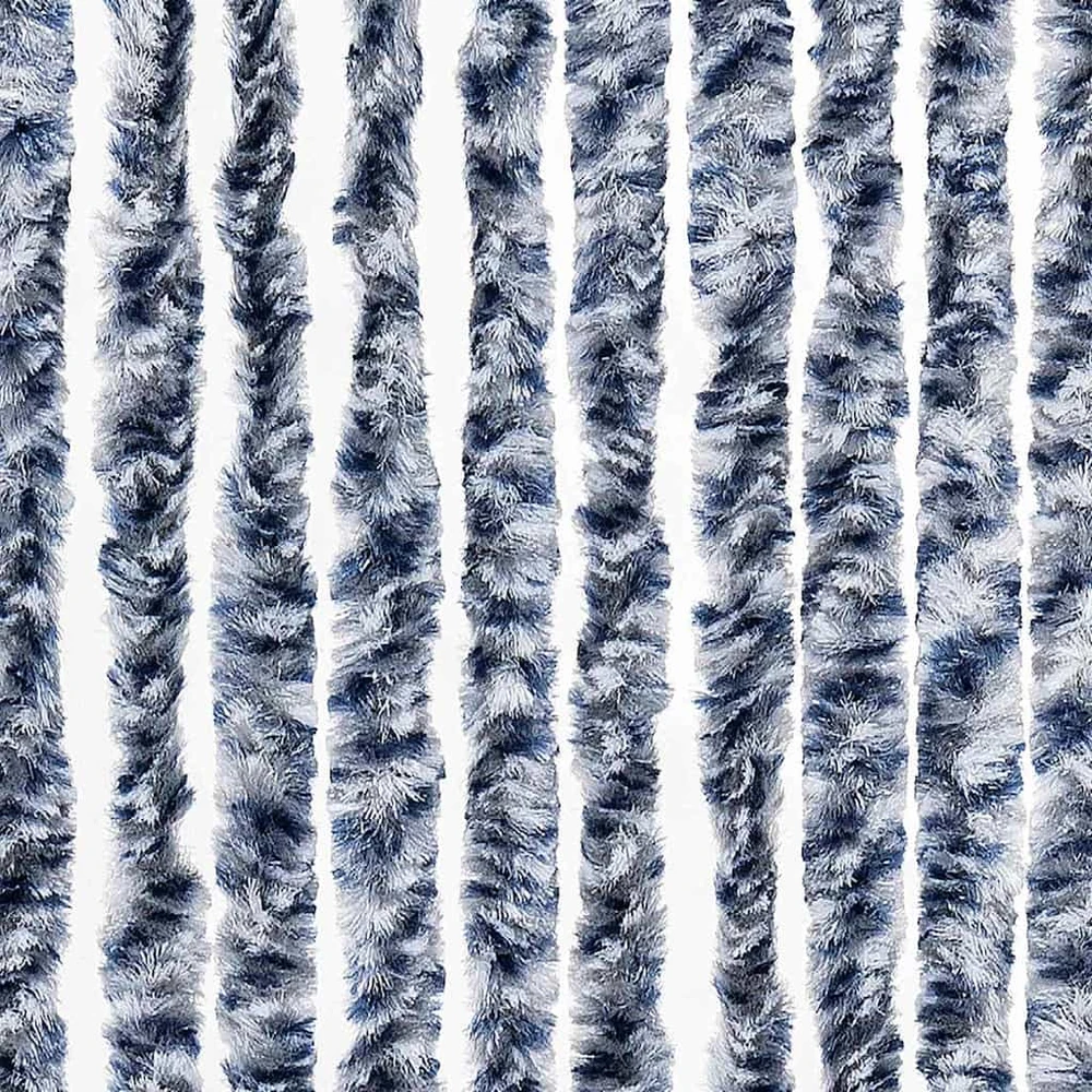 Užuolaida nuo vabzdžių, mėlyna ir balta, 56x200cm, šenilis