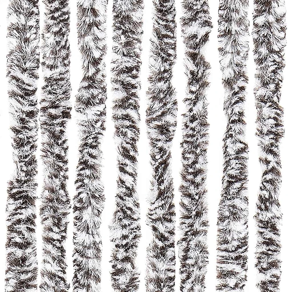 Užuolaida nuo vabzdžių, ruda ir kreminė, 90x220 cm, šenilis