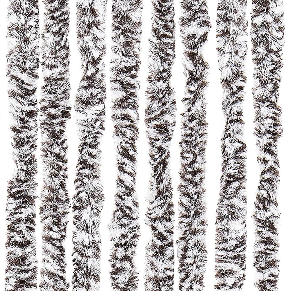 Užuolaida nuo vabzdžių, ruda ir kreminė, 100x220 cm, šenilis