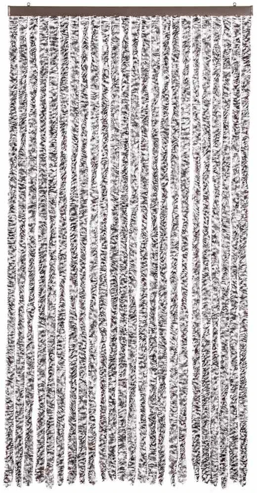 Užuolaida nuo vabzdžių, ruda ir kreminė, 100x220 cm, šenilis