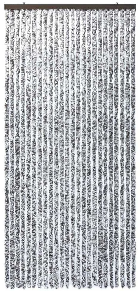 Užuolaida nuo vabzdžių, ruda ir kreminė, 100x220 cm, šenilis