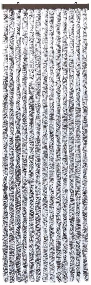 Užuolaida nuo vabzdžių, ruda ir kreminė, 56x185 cm, šenilis
