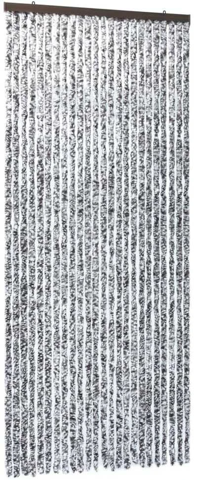 Užuolaida nuo vabzdžių, ruda ir kreminė, 100x220 cm, šenilis