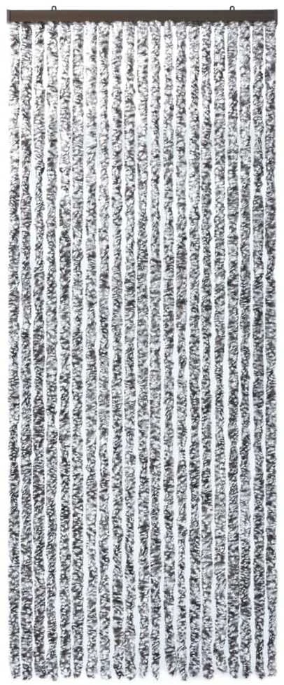 Užuolaida nuo vabzdžių, ruda ir kreminė, 90x220 cm, šenilis