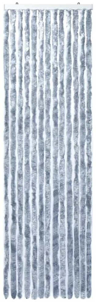 Užuolaida nuo vabzdžių, sidabrinės spalvos, 90x200cm, šenilis