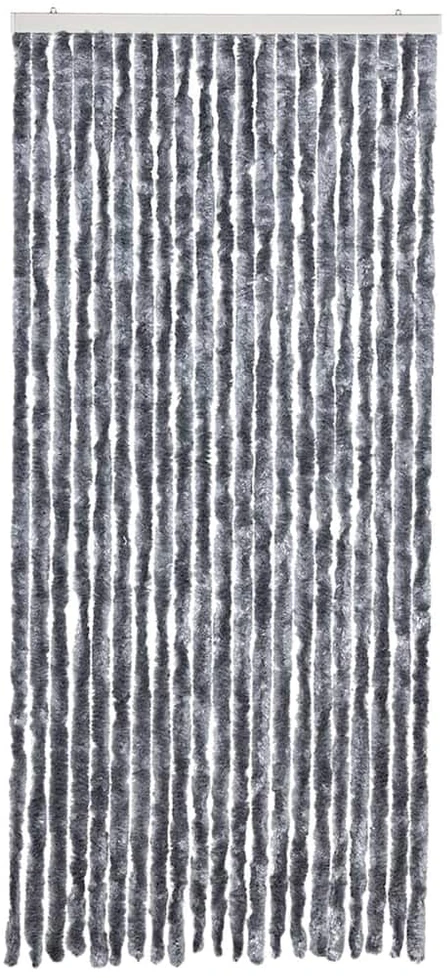 Užuolaida nuo vabzdžių, sidabrinės spalvos, 90x200cm, šenilis