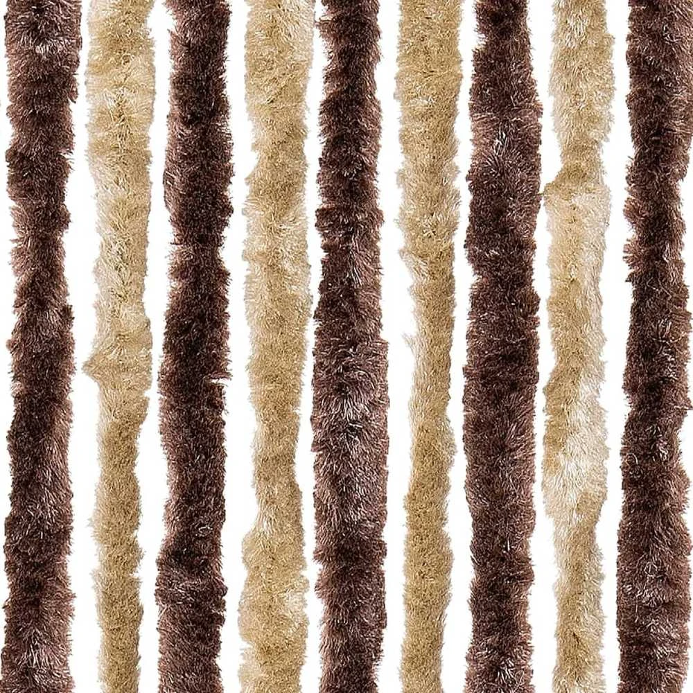 Užuolaida nuo vabzdžių, smėl. ir švies. rud., 90x220 cm šenilis