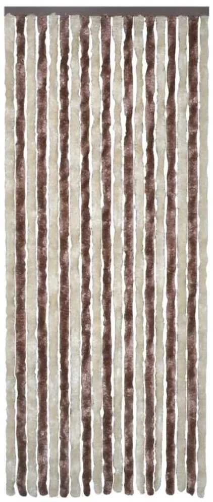 Užuolaida nuo vabzdžių, smėl. ir švies. rud., 90x220 cm šenilis