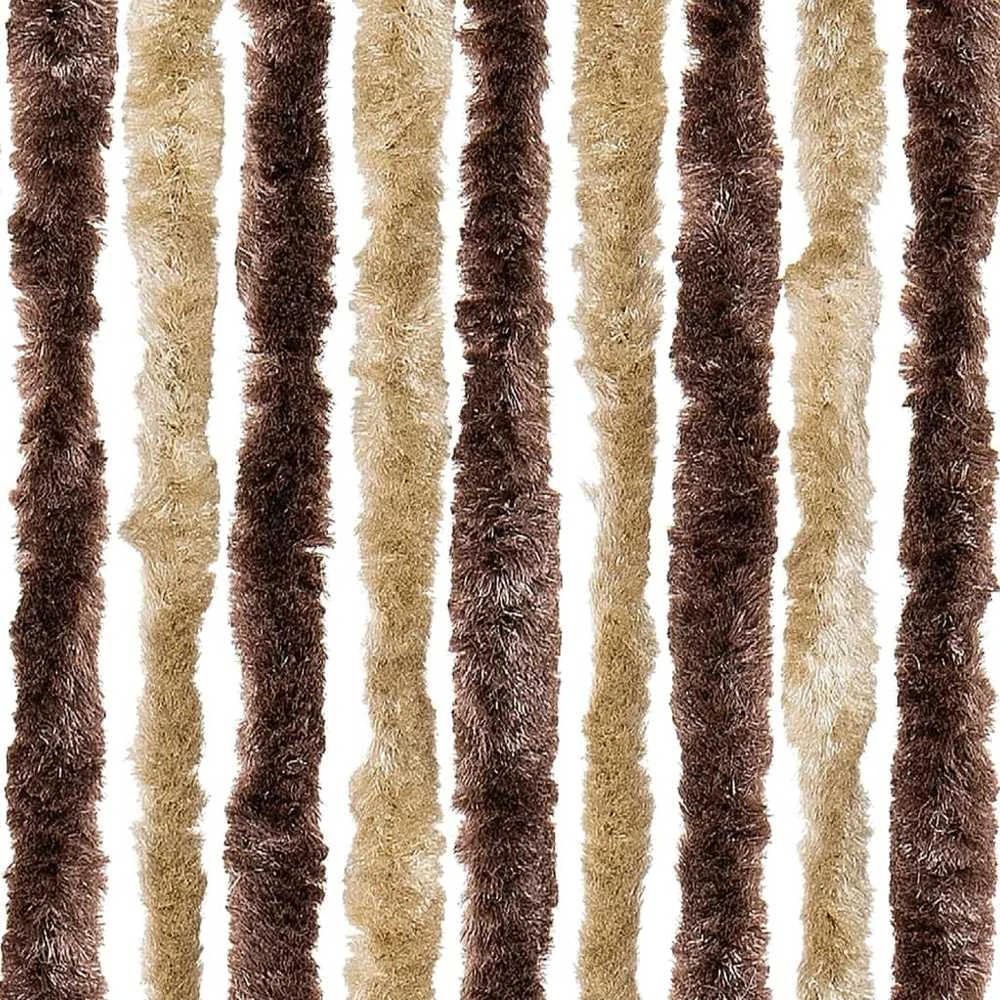 Užuolaida nuo vabzdžių, smėl. ir švies. rud., 90x220 cm šenilis