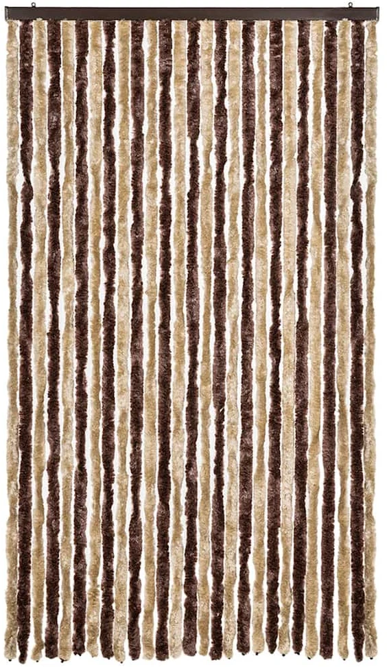 Užuolaida nuo vabzdžių, smėlio ir ruda, 118x220cm šenilis