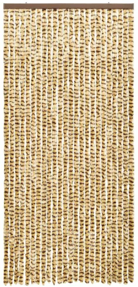 Užuolaida nuo vabzdžių, smėlio ir ruda, 100x220cm šenilis