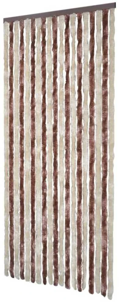 Užuolaida nuo vabzdžių, smėlio ir ruda, 118x220cm šenilis